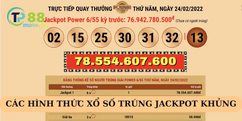 Các hình thức Xổ số trúng Jackpot khủng