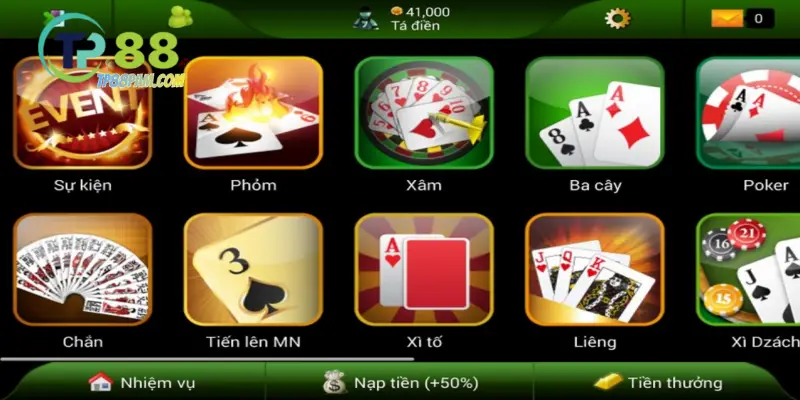 Quy trình tham gia game bài tại nền tảng TP88